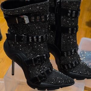 Studded Black Women's Boots